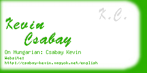 kevin csabay business card